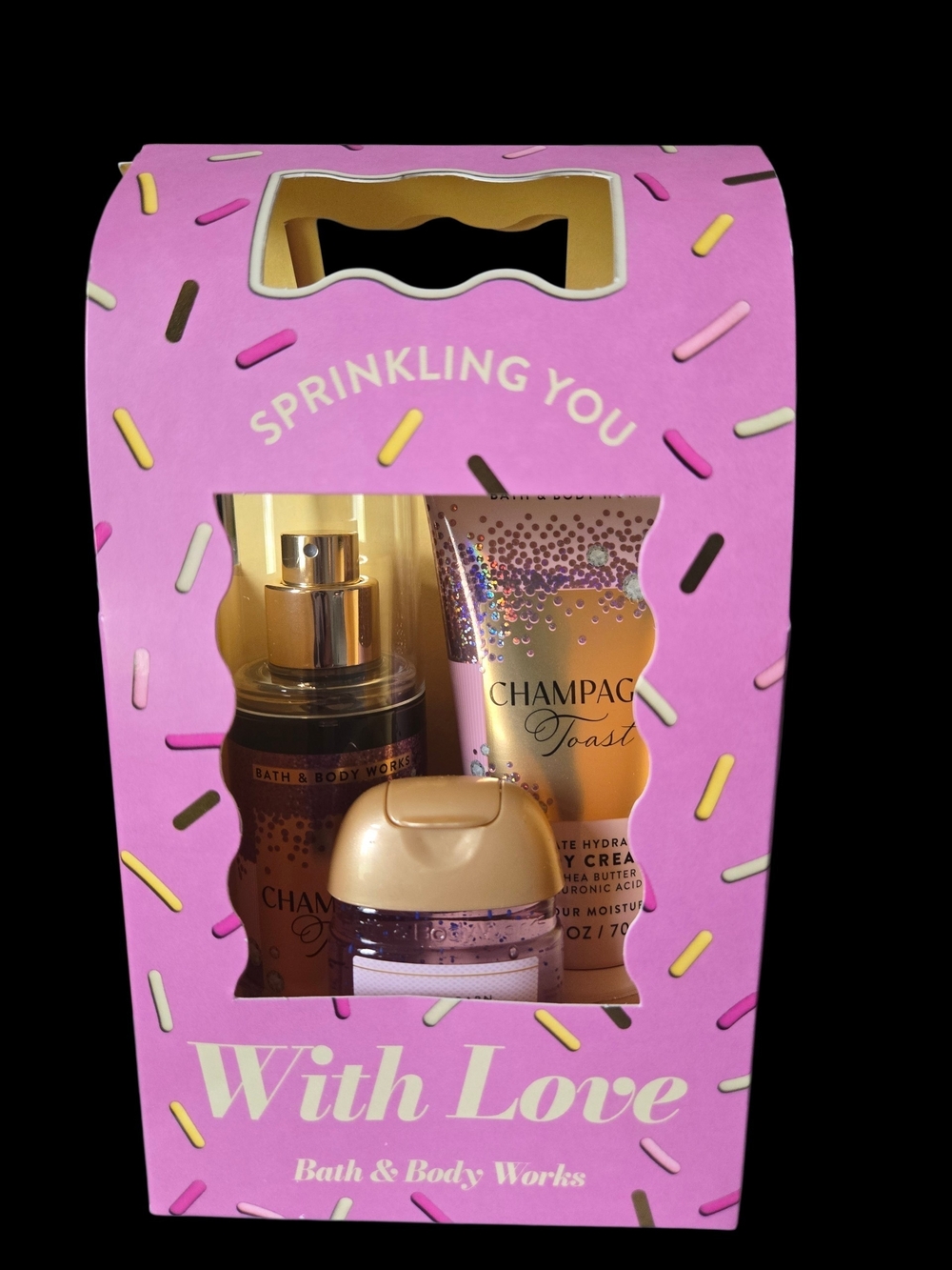 3pc Bath & Body Works Champagne Toast Gift Set Happy Birthday - New!!